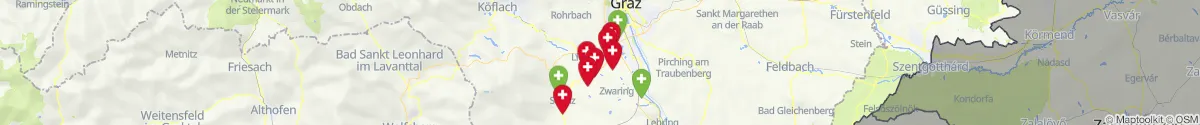 Kartenansicht für Apotheken-Notdienste in der Nähe von Lannach (Deutschlandsberg, Steiermark)